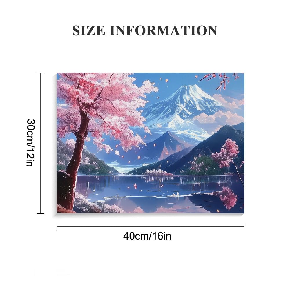 Amazon.com: FUXIDURA Fuji Mountain Wall Art Cherry Blossom